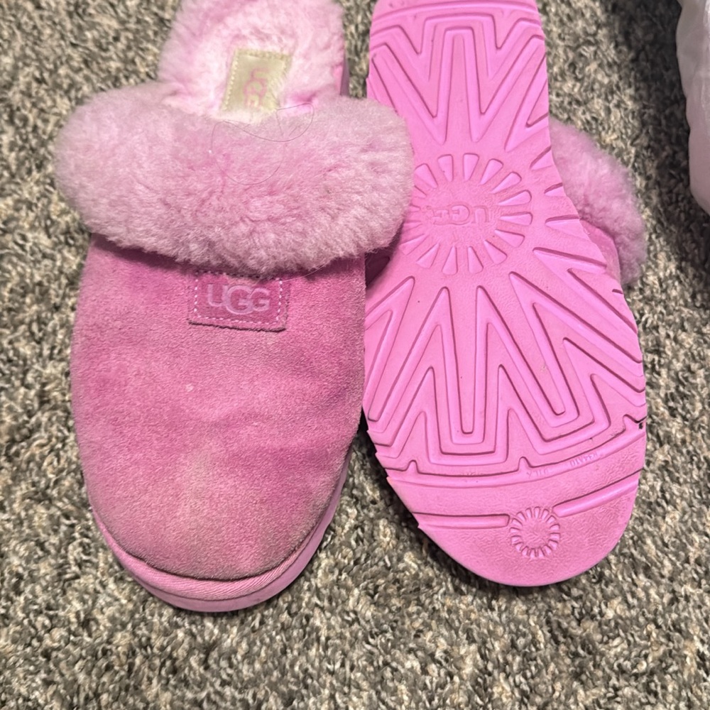 UGG Fuzzy Pink Slippers